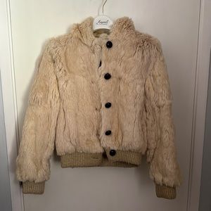 Split End Ltd Genuine Rabbit Fur Coat
